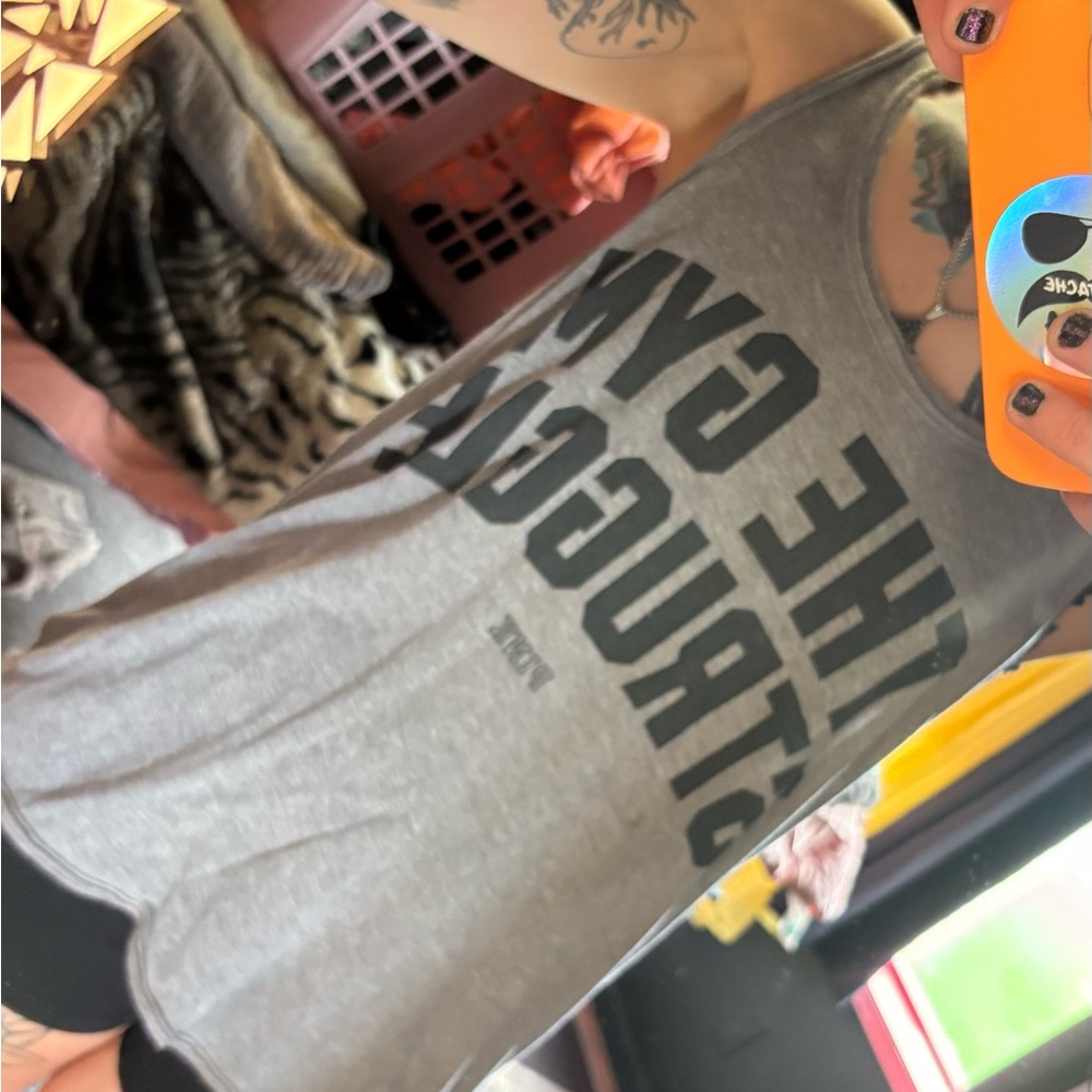 PINK Victoria's Secret Gray Tank Top